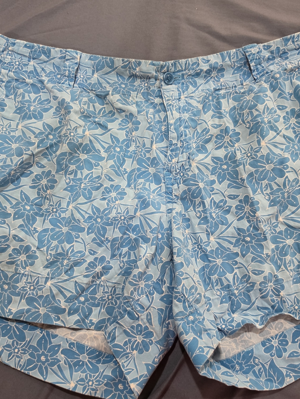 Light Blue Floral Shorts Size 14